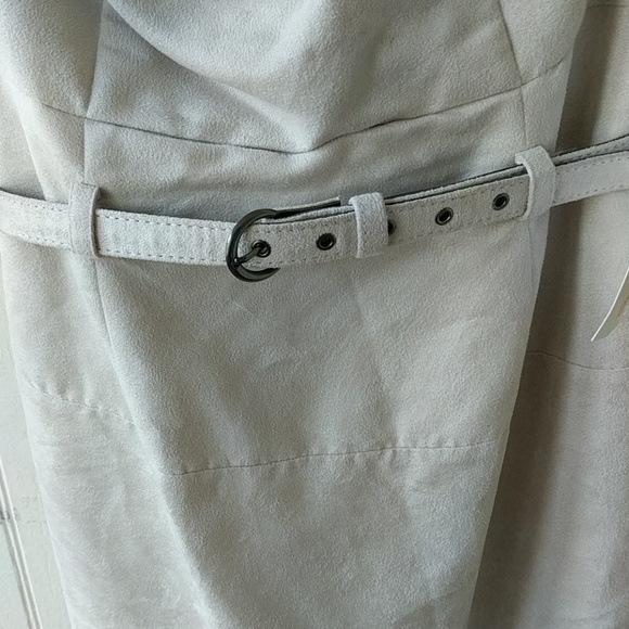 NWT Sharagano faux suede cream dress 4 - Picture 6 of 6